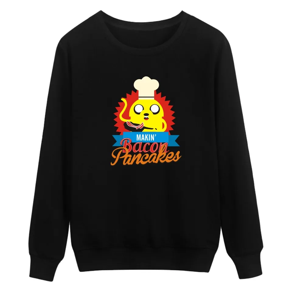 Толстовка с капюшоном изображением лица Финна и Джейка из мультфильма