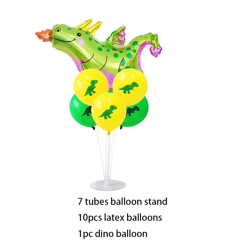 balloons stand kit Реквизит Динозавр для вечеринки динозавр одноразовые пластины чашки шляпа соломинки бумажный шарик гирлянда на день рождения детей, мальчика вечерние украшения - Цвет: balloons stand kit