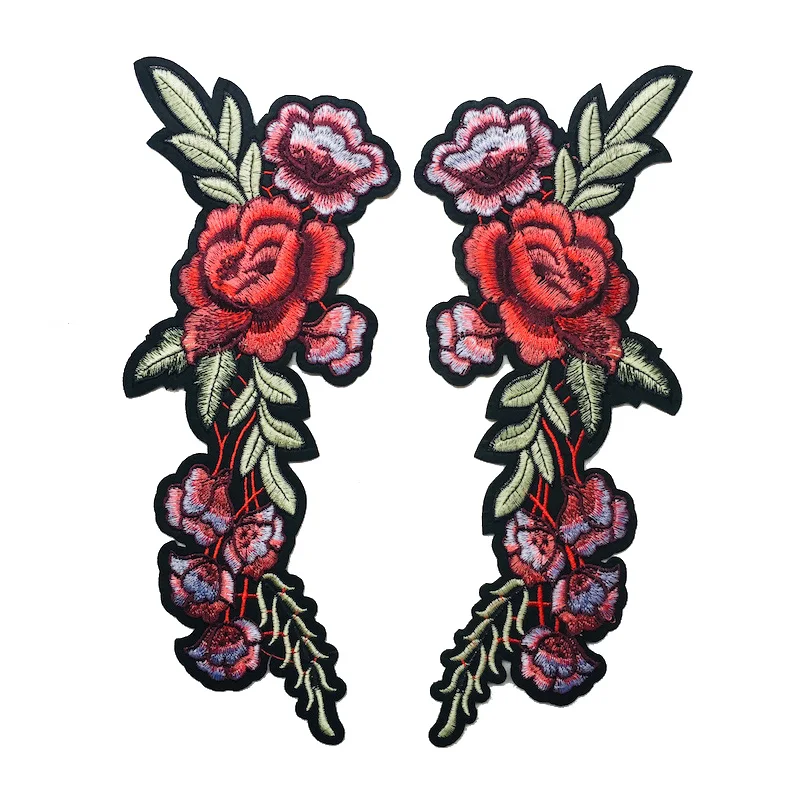1Pair Iron On High Quality Fashion Brand New Exquisite Embroidery DIY Lace Flowers Applique Sewing Crafts Decoration LSHB491 | Дом и сад