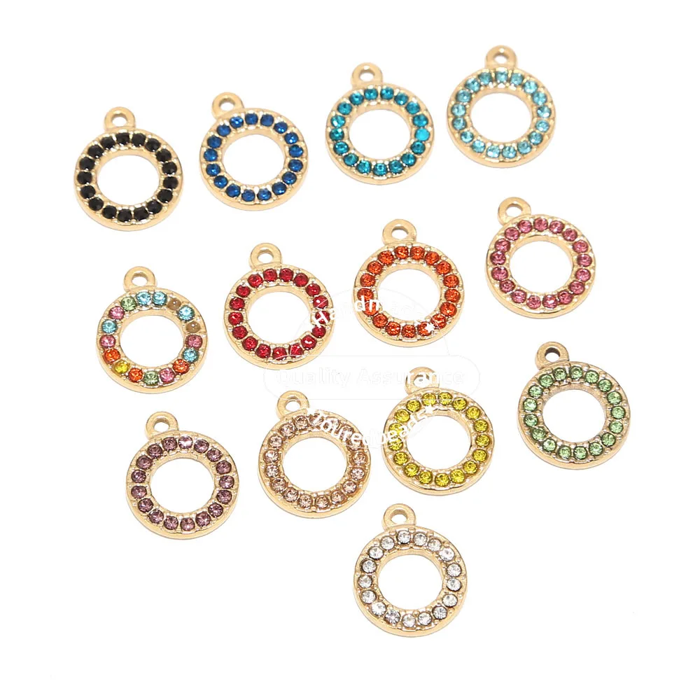 5 шт. подвески из нержавеющей стали с полыми кругами Золотые Подвески для