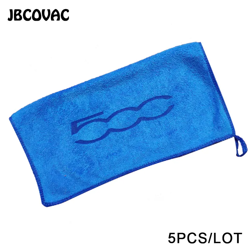 Стайлинг автомобиля 30*30 см синее полотенце для мытья аксессуары чехол Fiat 500