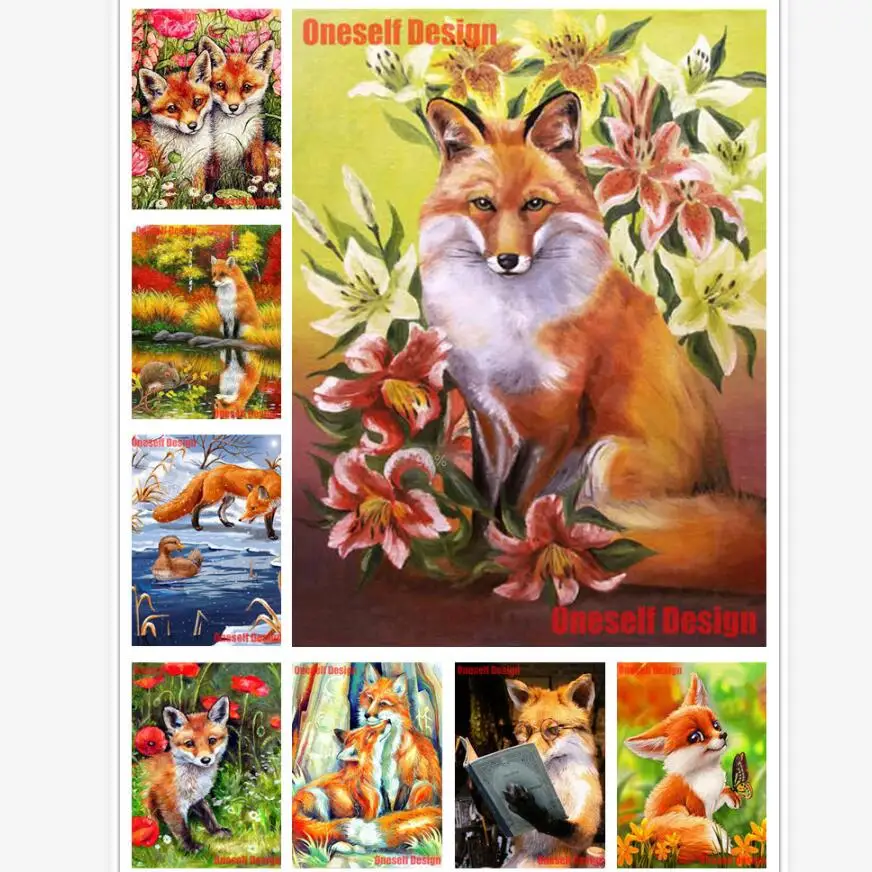 

popular 5d diamond mosaic sale fox 5d diamond painting full set diamond mosaic fox christmas decorations for home wall sticker