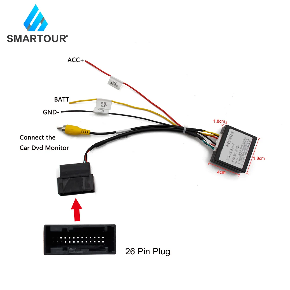 Преобразователь сигнала Smartour RGB в CVBS (RCA) AV адаптер для заводского оригинального