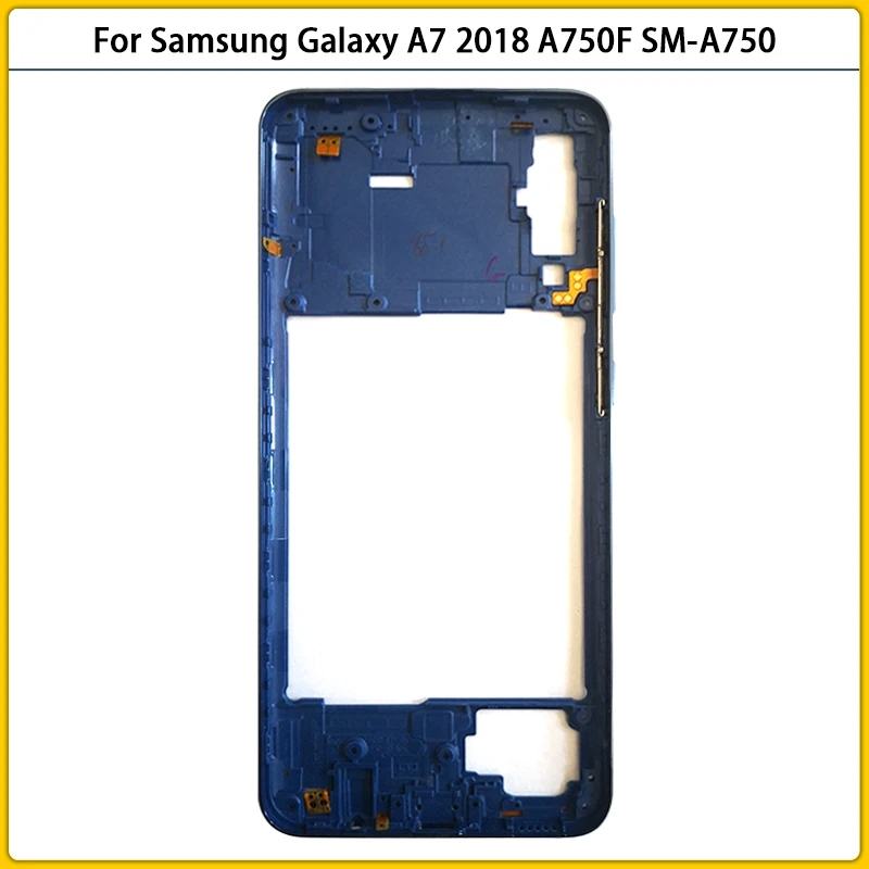 

10Pcs New A750 Middle Frame For Samsung Galaxy A7 2018 A750F SM-A750 Mid Frame Panel Rear Plastic Housing Case Panel Replac