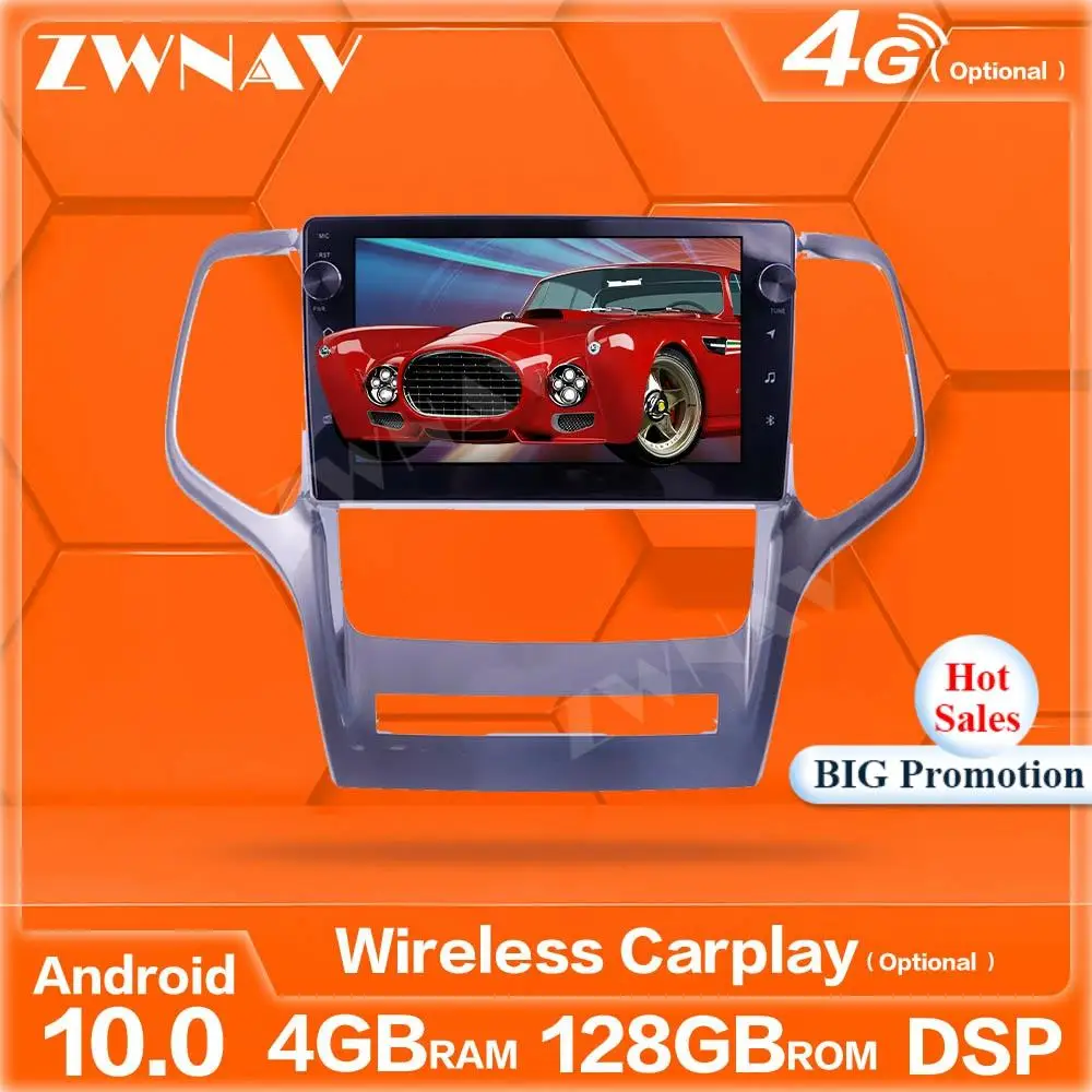 

128G Android 2008 экран Автомобильный плеер GPS навигатор для Jeep Grand Cherokee 2009 2013-автомобильное радио стерео Мультимедийный Плеер головное устройство