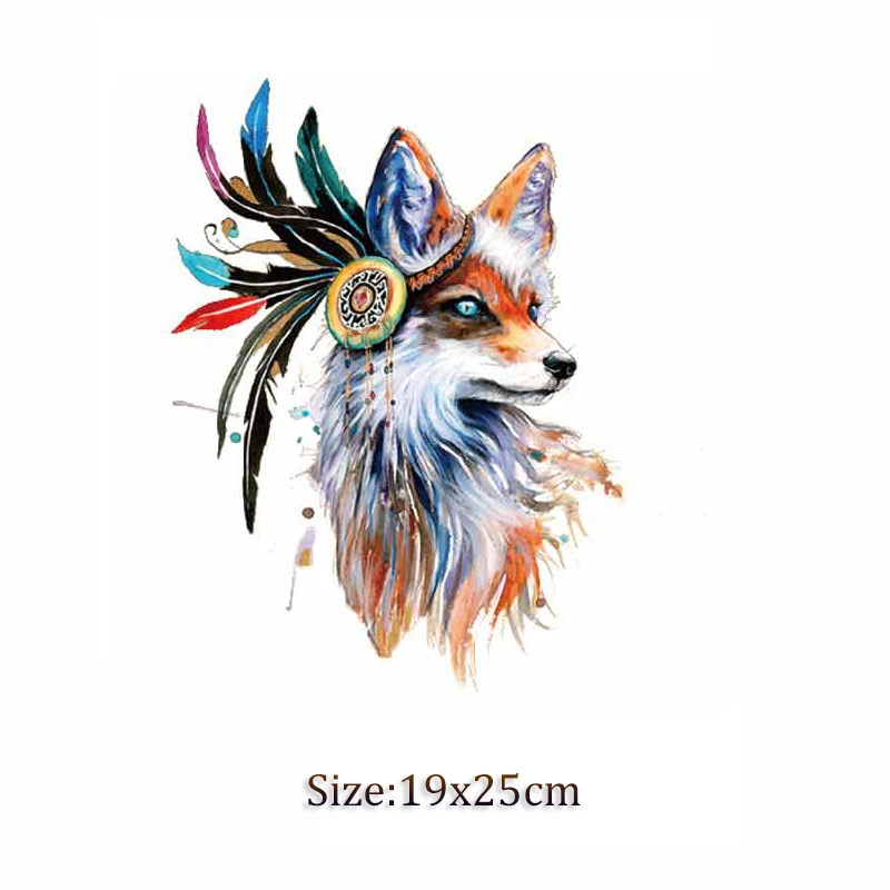 Термопереводная одежда с утюгом аппликация в виде животного Льва лисы лошади