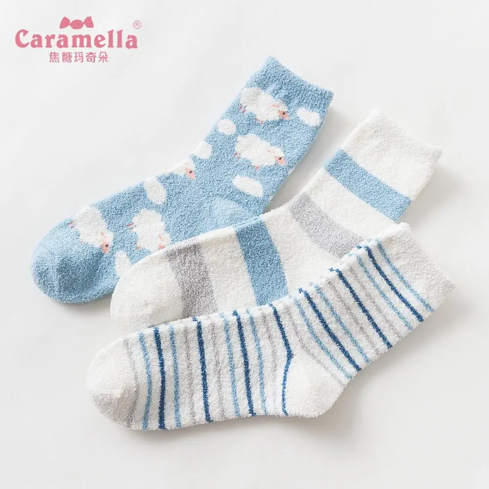 Зимние женские флисовые Носки с рисунком конфеллы 3 дюйма теплые новогодние