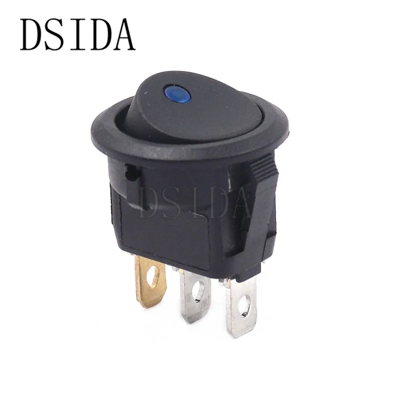 ON/OFF Round Rocker Switch LED illuminated Car Dashboard Dash Boat Van 12V 24V / 6A 250V / 10A 125V 2/3/4PIN Switch 20MM ON-OFF