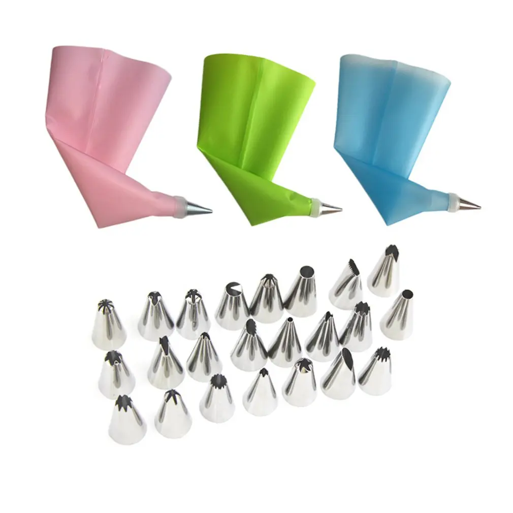 Decorating Mouth 26pc Small Pacifier 12 Inch Portable Bag Cake Set Baking Tools |