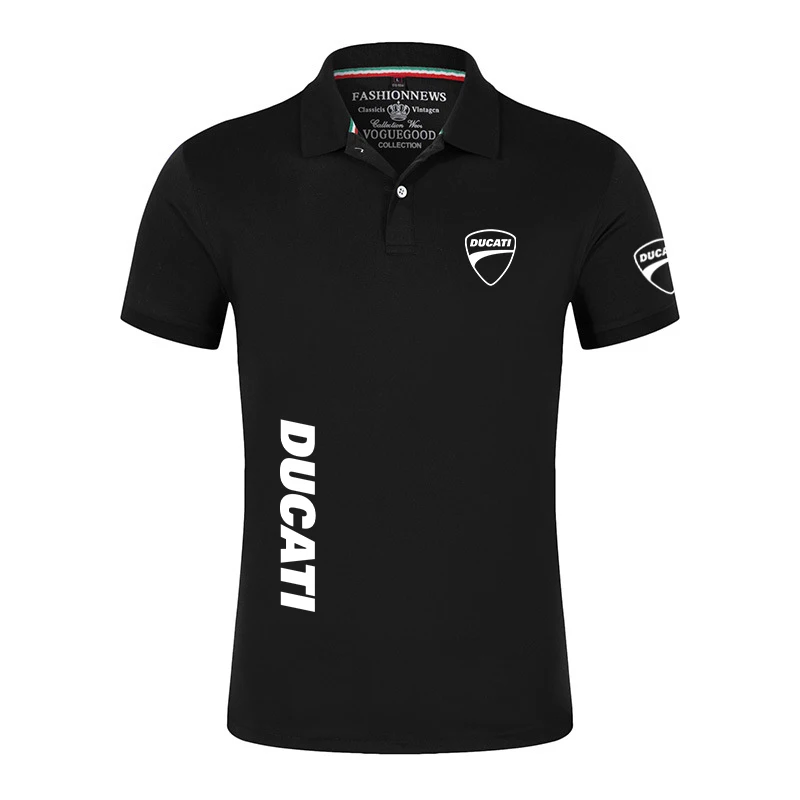 

2021 Ducati Логотип автомобиля, хлопковая Высококачественная Мужская Рубашка-Поло, модные повседневные рубашки, мужские спортивные топы с принт...