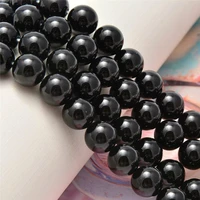 black agate natural round loose spacer beads 4 6 8 10 mm pick size for jewelry