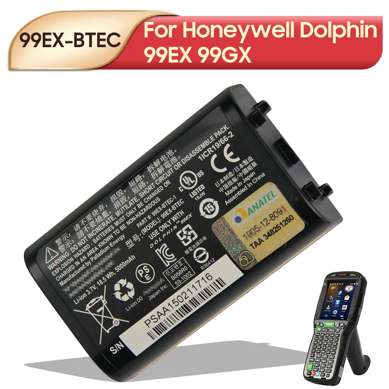 

Original Replacement Battery For Honeywell Dolphin 99EX 99GX 99EX-BTEC Handheld Computer Battery 5000mAh