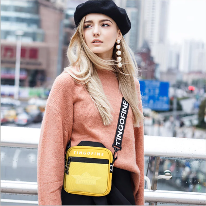 

Tingofine 2021 New One-shoulder Small Boxshape Fashion Trend Cross-body Small Bag Women Custom Waterproof Wear-resistant Bag