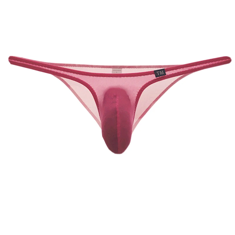 С низкой талией в сеточку прозрачное Мужское нижнее белье с выпуклым карманом