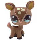 LPS Кот старый оригинальный маленький зоомагазин игрушки с головой поплавка олень #2499 олень для мамы коричневый бежевый пятна синие точки глаза для девочек