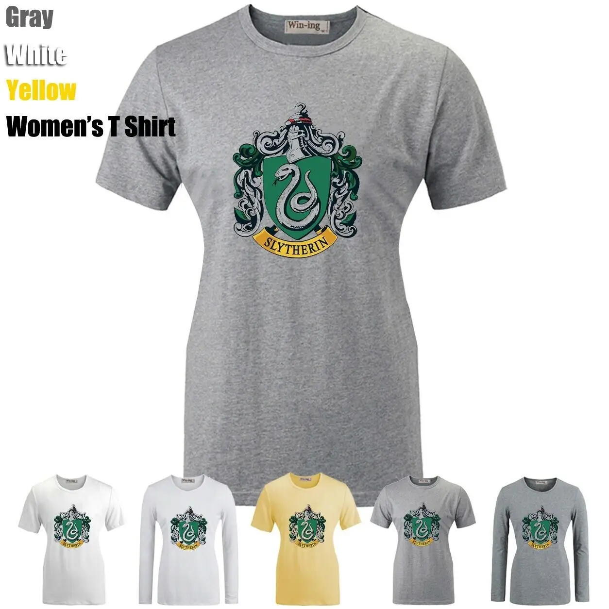 Слитериновая футболка со змеиным принтом для колледжа женская с рисунком