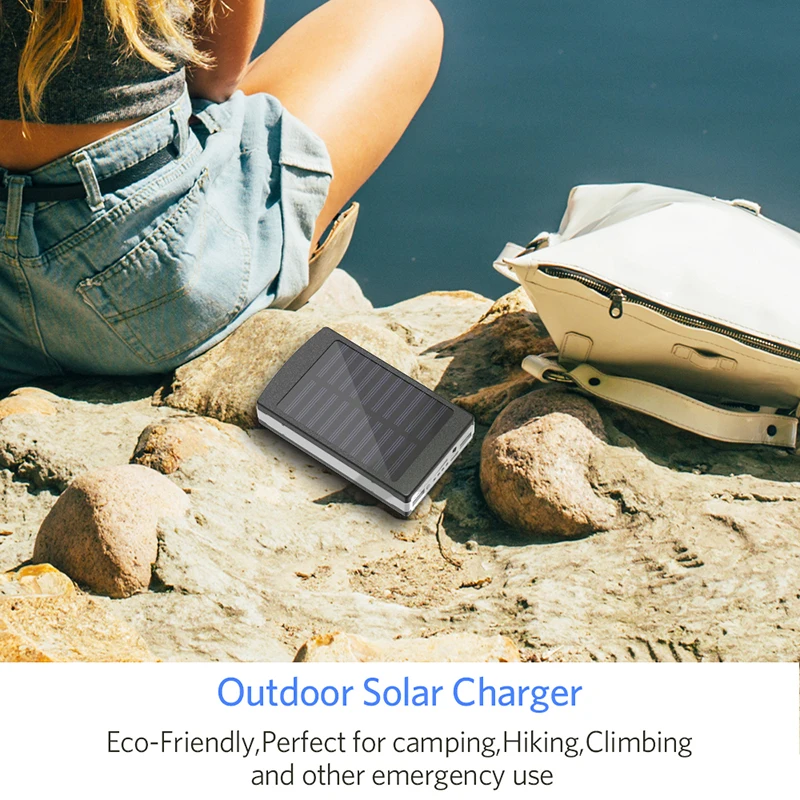 Солнечная батарея 20000mAh 3 usb порта 21LED зарядное устройство для сотового телефона +