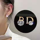 Женские серьги-гвоздики с кристаллами, серьги с кристаллами