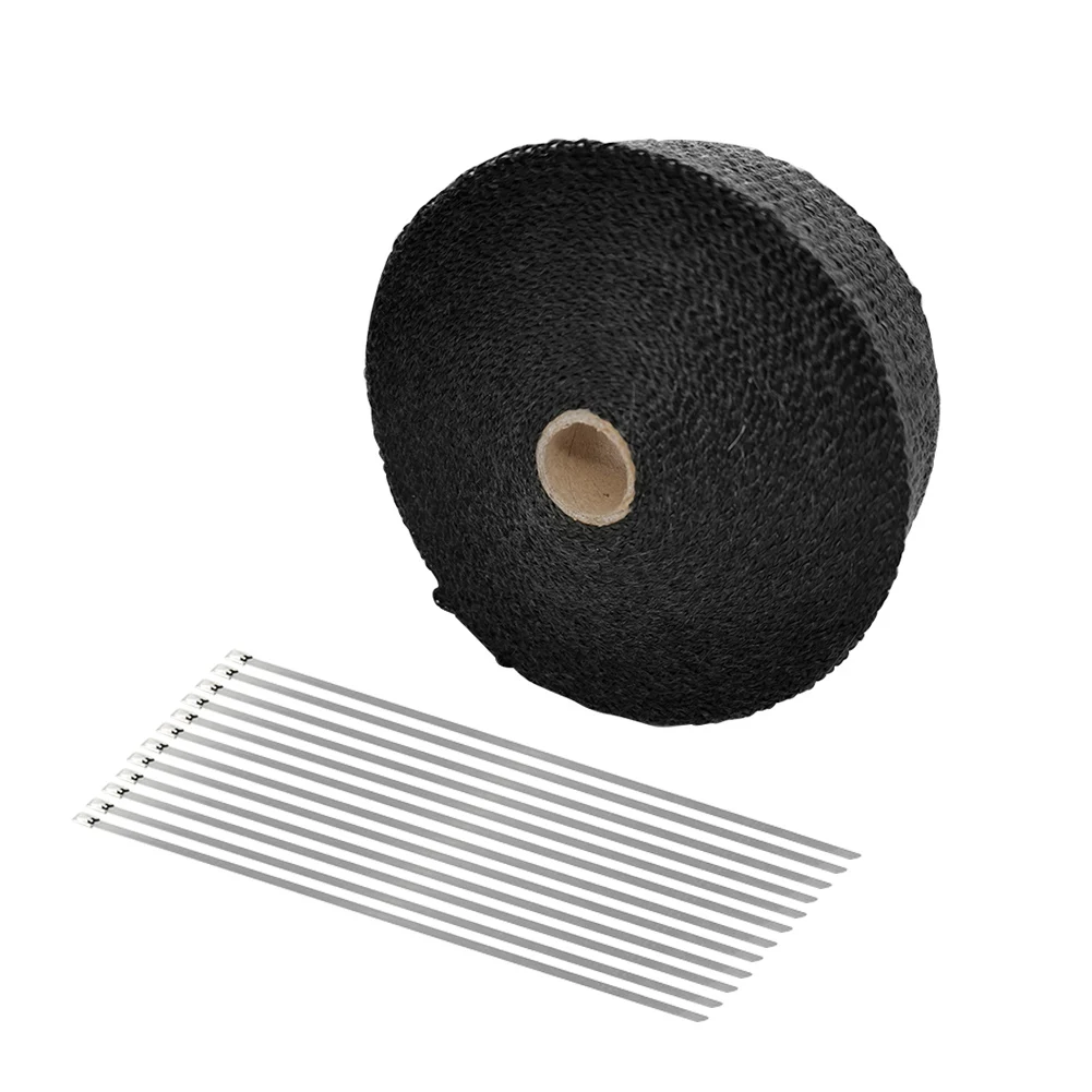 

10M Heat Resistant Wrap Insulation Wrap Exhaust Pipe Motorcycle Car Flame Retardant Header Insulation Tape Heat Wrap