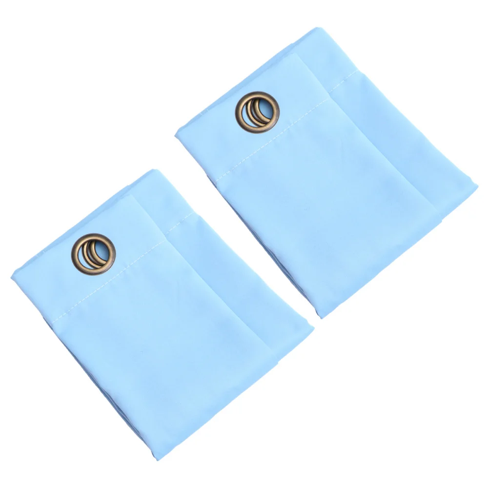 

2pcs Decorative Curtain Fashion Blackout Curtain Stylish Window Curtain for Home Living Room Bedroom - Blue (245x140cm, Perforat