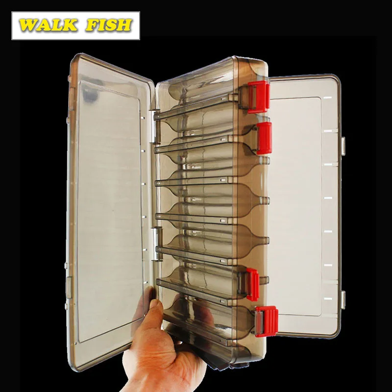 

WALK FISH PP Fishing lure box Multifunctional Fishing Box Hooks Spoons Storage Boxes 14 Compartments Lure Box Fishing Tackle