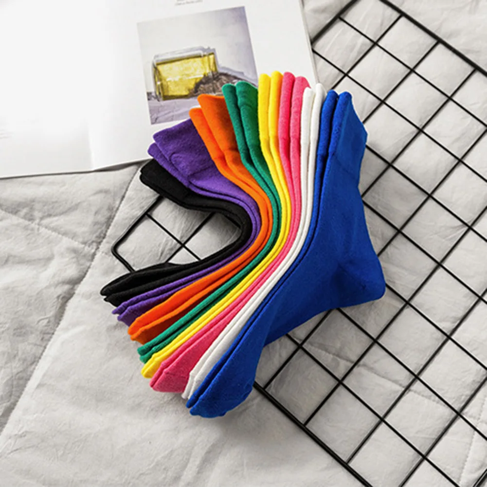 

1 Pair Korea Style Women Fashion Solid Colored Short Socks Cotton Funny Socks Female Candy Color Harajuku Socks Girls Gift Socks