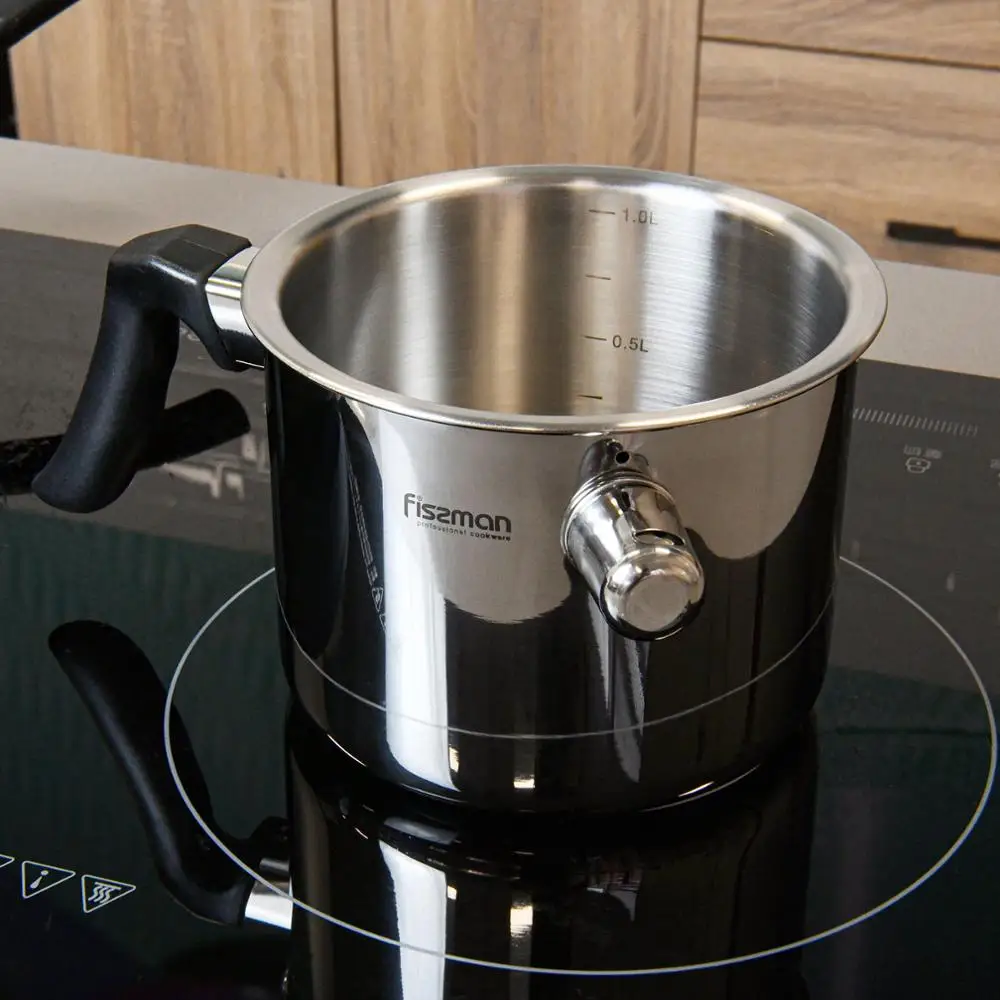 Фиссман 1 0Л свисток молочный горшок с двойными стенками корпус из нержавеющей