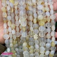 natural multicolor white agates stone loose beads high quality 10mm smooth flat coin shape diy jewelry accessories 38pcs a3652