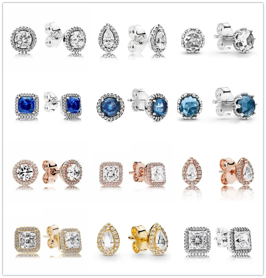 

Женские серьги-гвоздики из серебра 925 пробы, с кристаллами