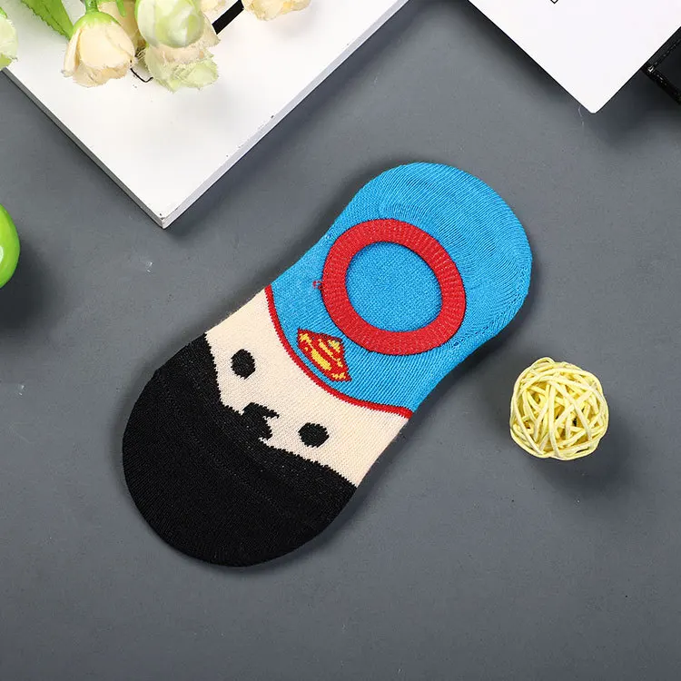 Disney детские носки с персонажами из мультфильмов Железный человек Superman Spiderman Batman