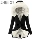 Женские зимние 2020 новое пальто Водонепроницаемый Утепленная зимняя куртка с капюшоном с мехом парки на подкладке Женская куртка из искусственного меха с завязками