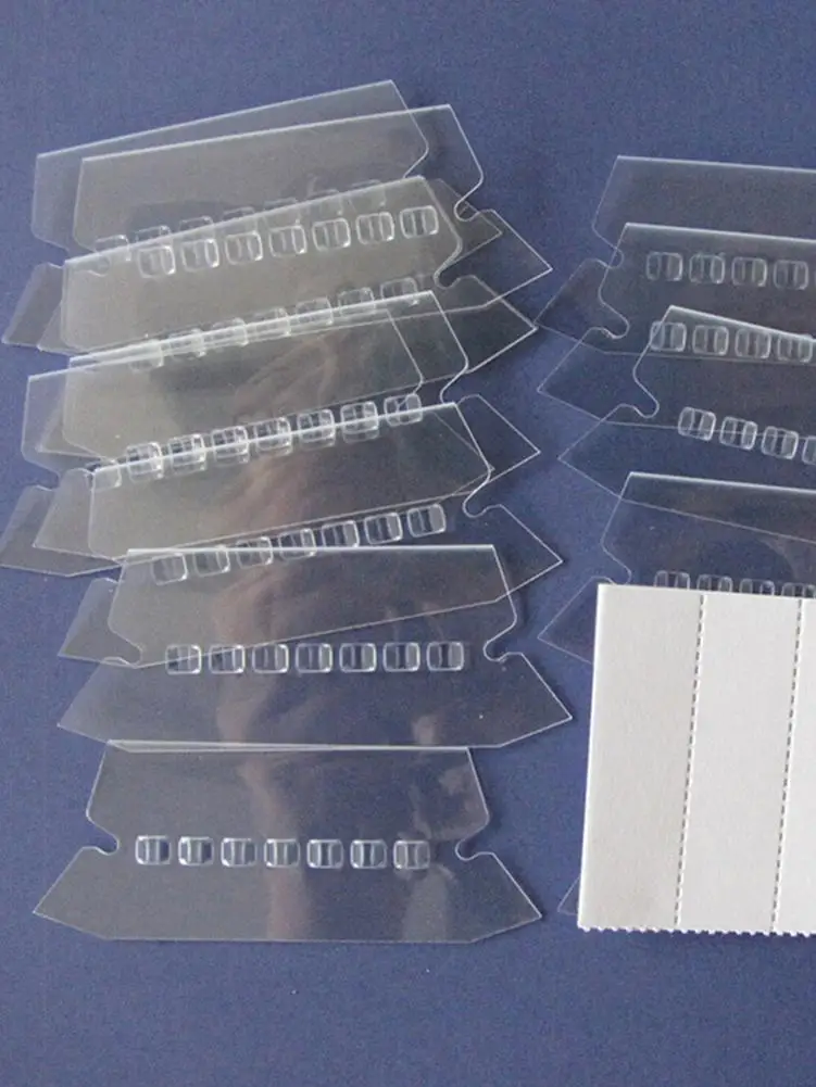 

50PCS Classification Tag PVC Hanging File Holder Index Label Strip For Organize And Distinguish Hanging Files