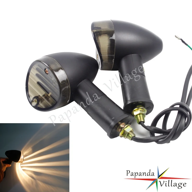 Хромированные указатели поворота мотоцикла лампы янтарсветильник для Honda VTX 1800