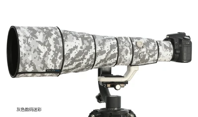 Gray camouflage ROLANPRO SLR объектив дождевик камуфляж пальто для Canon EF 500 мм F/4 L IS II USM объектив для Canon SLR объектив защитный чехол - Цвет: Gray camouflage