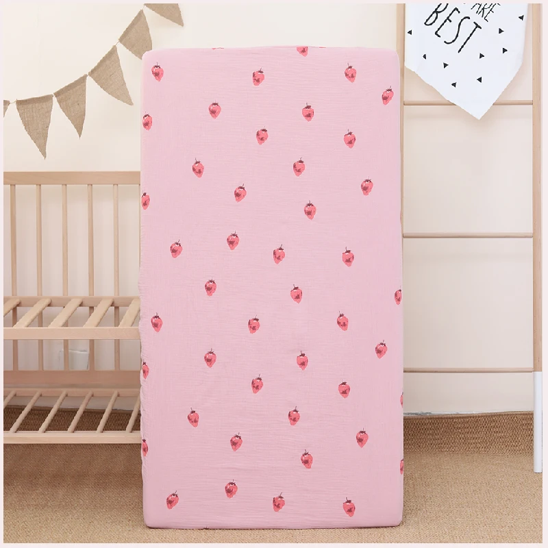 Летняя дышащая детская простыня для кроватки наматрасник без флуоресцентного