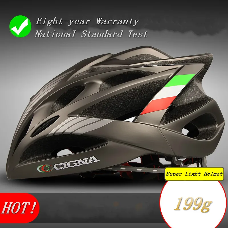 Cignna-casco de ciclismo de montaña y carretera, protector ligero moldeado integrado para...