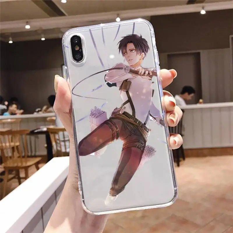 

attack on titan Phone Case Transparent soft For iphone 5 5s 5c se 6 6s 7 8 11 12 plus mini x xs xr pro max