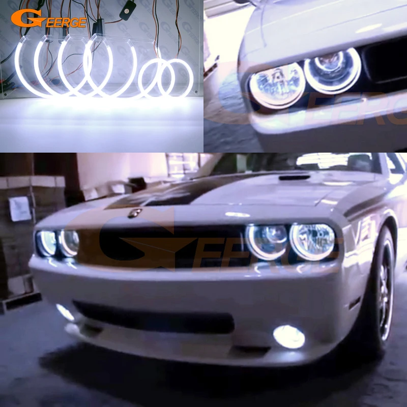 Для Dodge Challenger 2008 2009 2010 2011 2012 2013 2014 Отлично 6 шт. ультра яркий COB led Ангельские Глазки