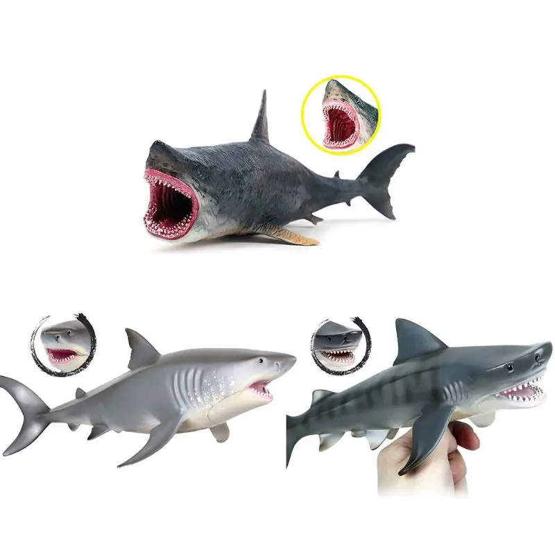 

Realistic Large Shark Toys Plastic Ocean Animal Shark Figurine Cognitive Toys