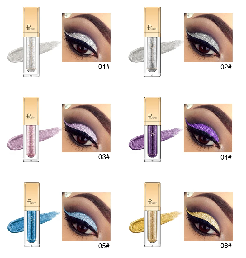 Новинка жидкие тени для век макияжа 18 цветов водостойкие блестящие пигменты