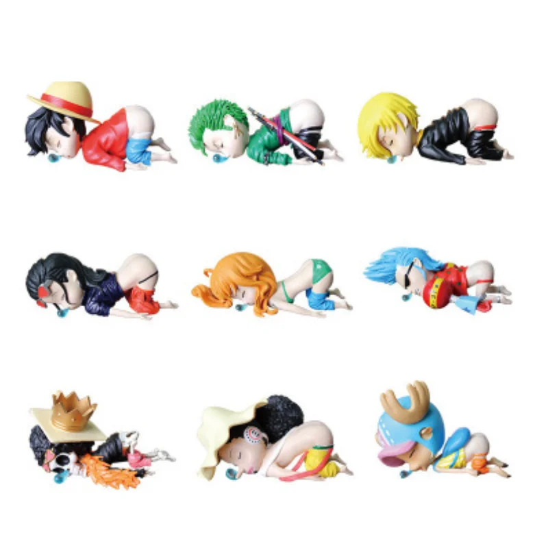 

Anime One Piece figure Sleepy Roronoa Zoro Luffy Ace Sabo Sanji BROOK Nami Franky Chopper PVC Action Figure toys