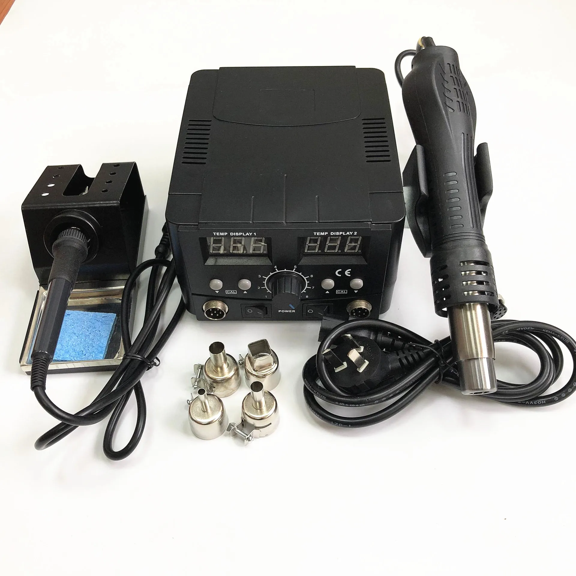 2 в 1 регулируемая паяльная станция пистолет горячего воздуха паяльник цифровая