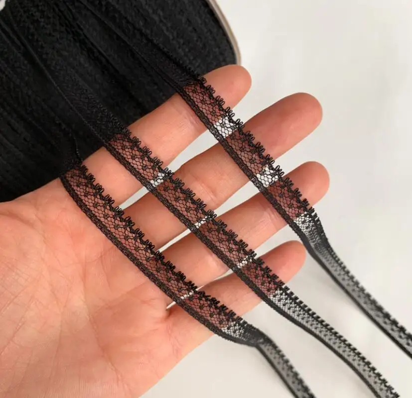 20 м/лот тонкие милые черного и белого цветов с декоративной шнуровкой отделкой