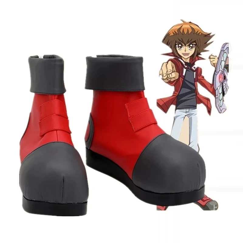 ¡Yu-gi-oh! GX Jaden Yuki botas de Cosplay zapatos Anime fiesta Cosplay botas hechas a medida Halloween carnaval Accesorios