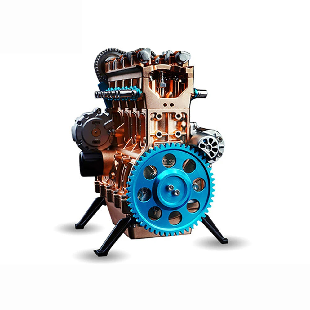

Full Metal Assembled Mini Engine Model Teaching mold toy kits Four-cylinder Inline Gasoline Engine Model Building Kits