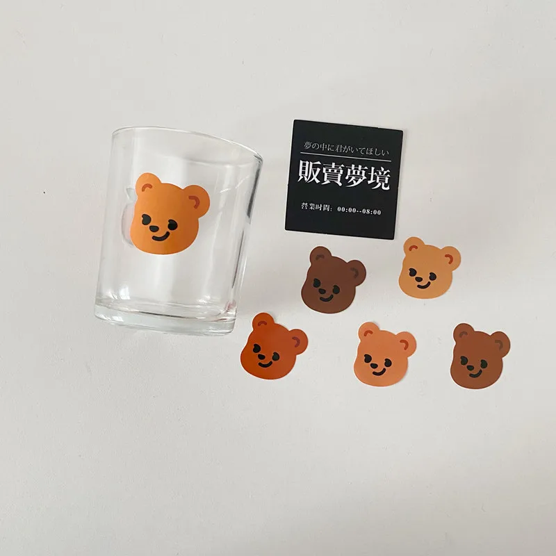 Милые апельсины смайлик медведь этикетки стикеры Канцтовары мобильный телефон