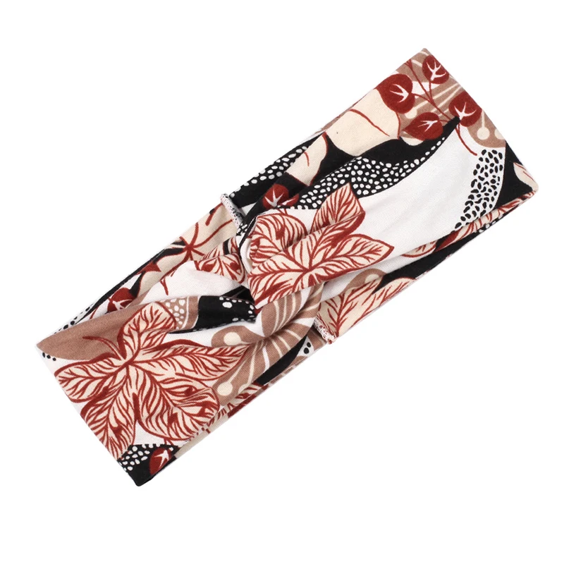 

Korean Twist Cross Headband Multicolor Tie Dye Printing Headbands Sport Yoga Turban Headbands Wide Elastic Headwear Accessories