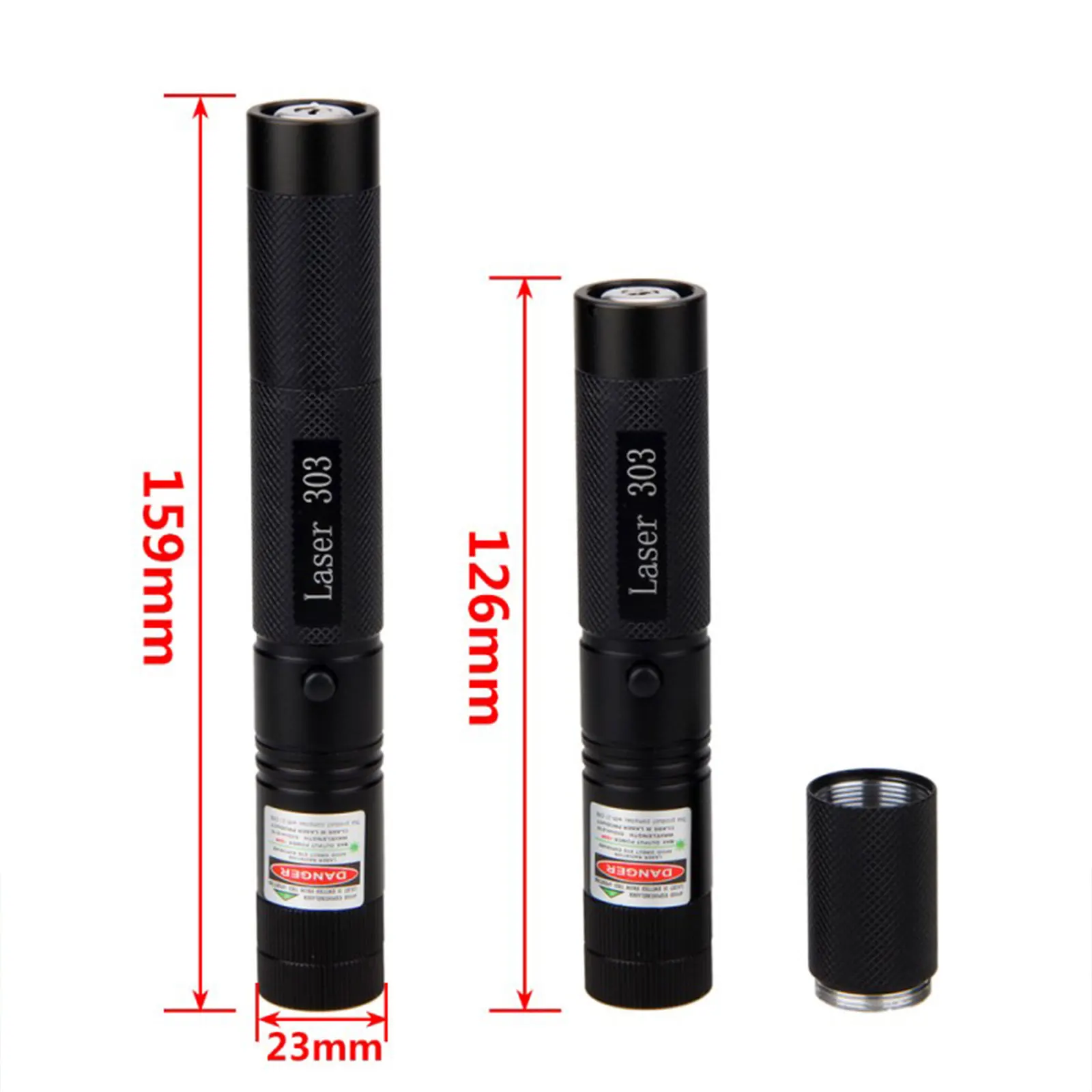 

Flashlight Laser Pointer Adjustable Focus with Child Safety Lock, Portable Lanyard Detachable Pipe Body Tool