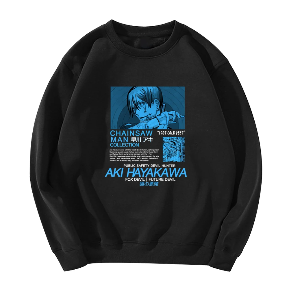 

2021 Graphic Hoodies Chainsaw Man Anime Clothes Japanese Manga Streetwear Sweatshrits Harajuku Pullover Cosplay Sweatshirt