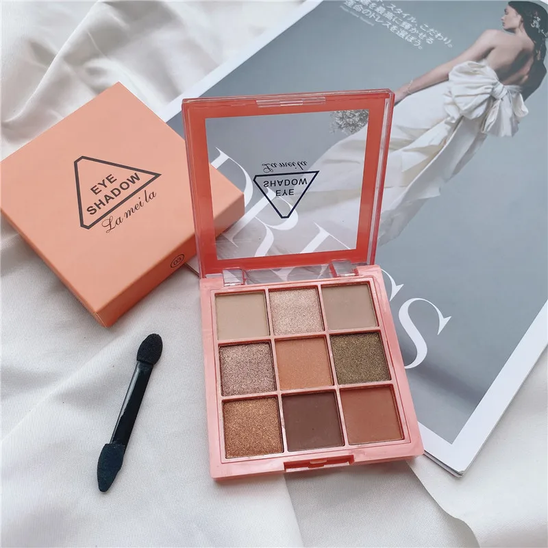 9 цветов s нюдовые тени для век Пудра Макияж Палитра матовые мерцающие